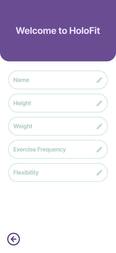 tara yazdian - project Holofit profile page