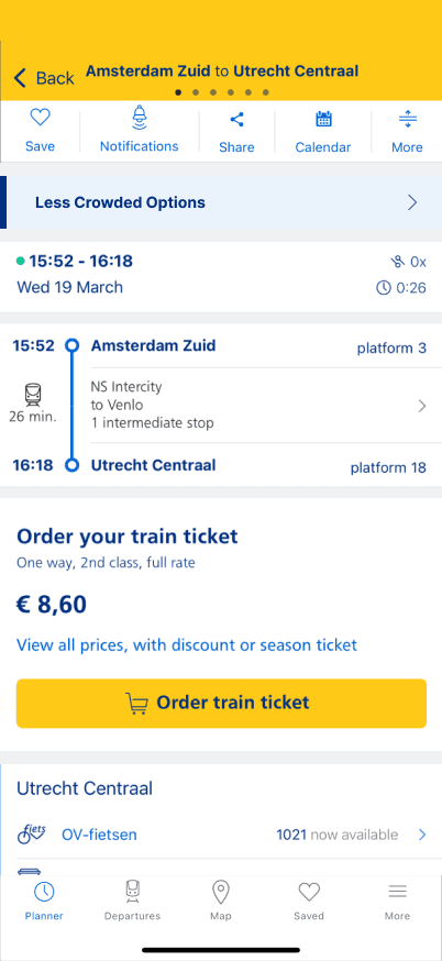 tara yazdian - NS project ticket page with rout suggestion